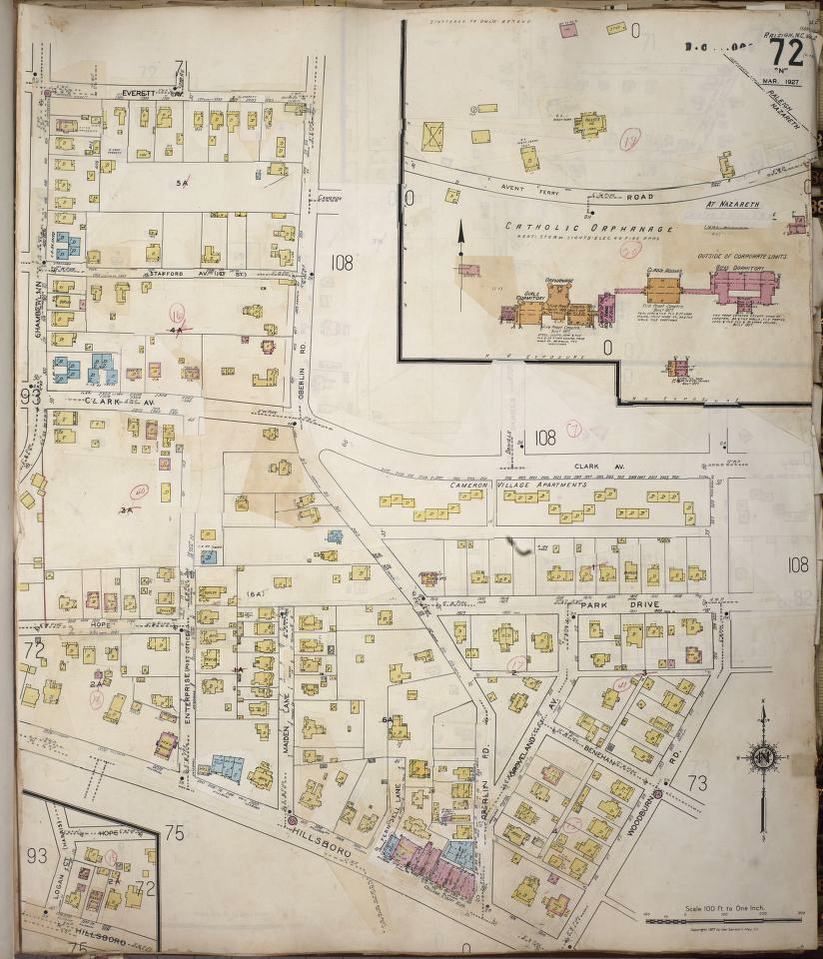 1950 Map of Oberlin Village